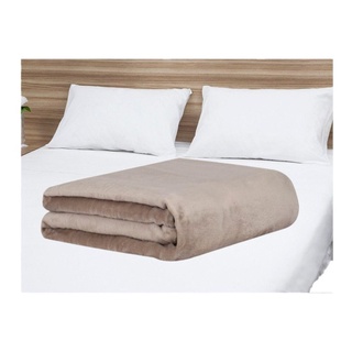 Jogo De Lencol Microfibra Casal Padrao 3pcs+ Manta Cobertor Taupe