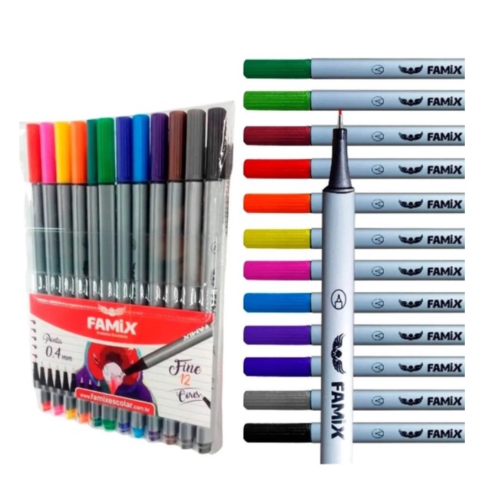 CANETA FAMIX 0.4 FINELINER -> UN