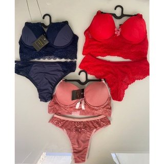 Kit 03 Lingerie Revenda Conjunto Calcinha E Sutiã Cores Diversas No Atacado