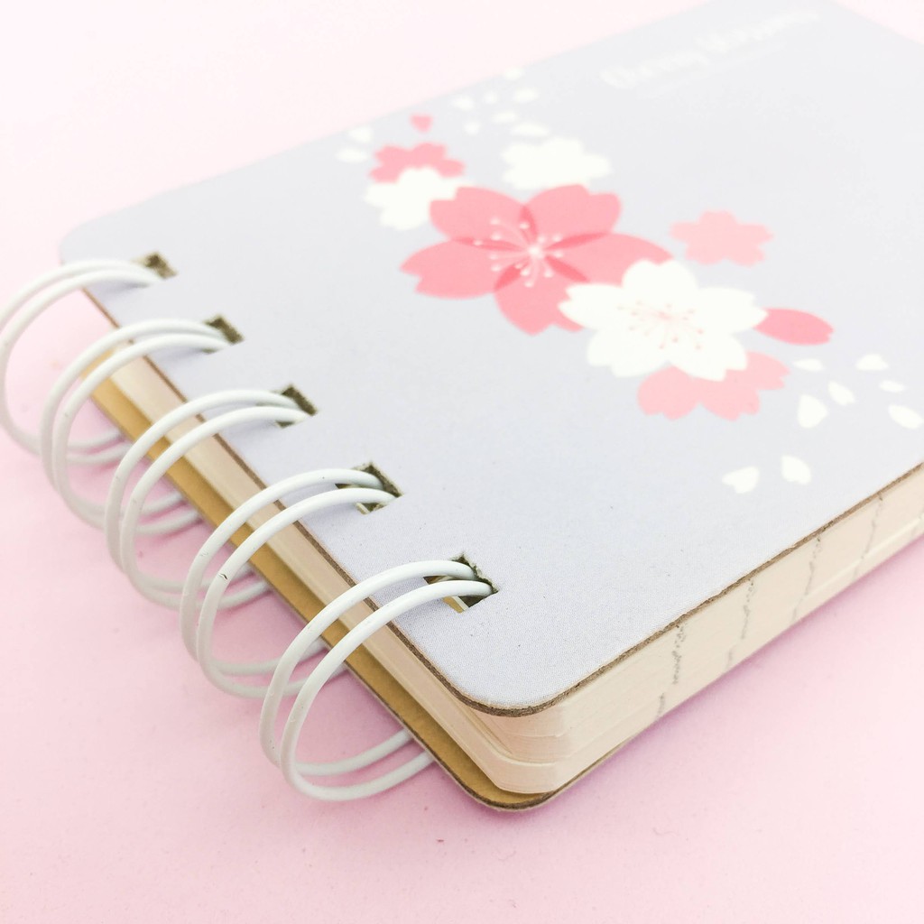 Bloco de Anotações Wire-o Folhas Pautadas Mini Cerejeira