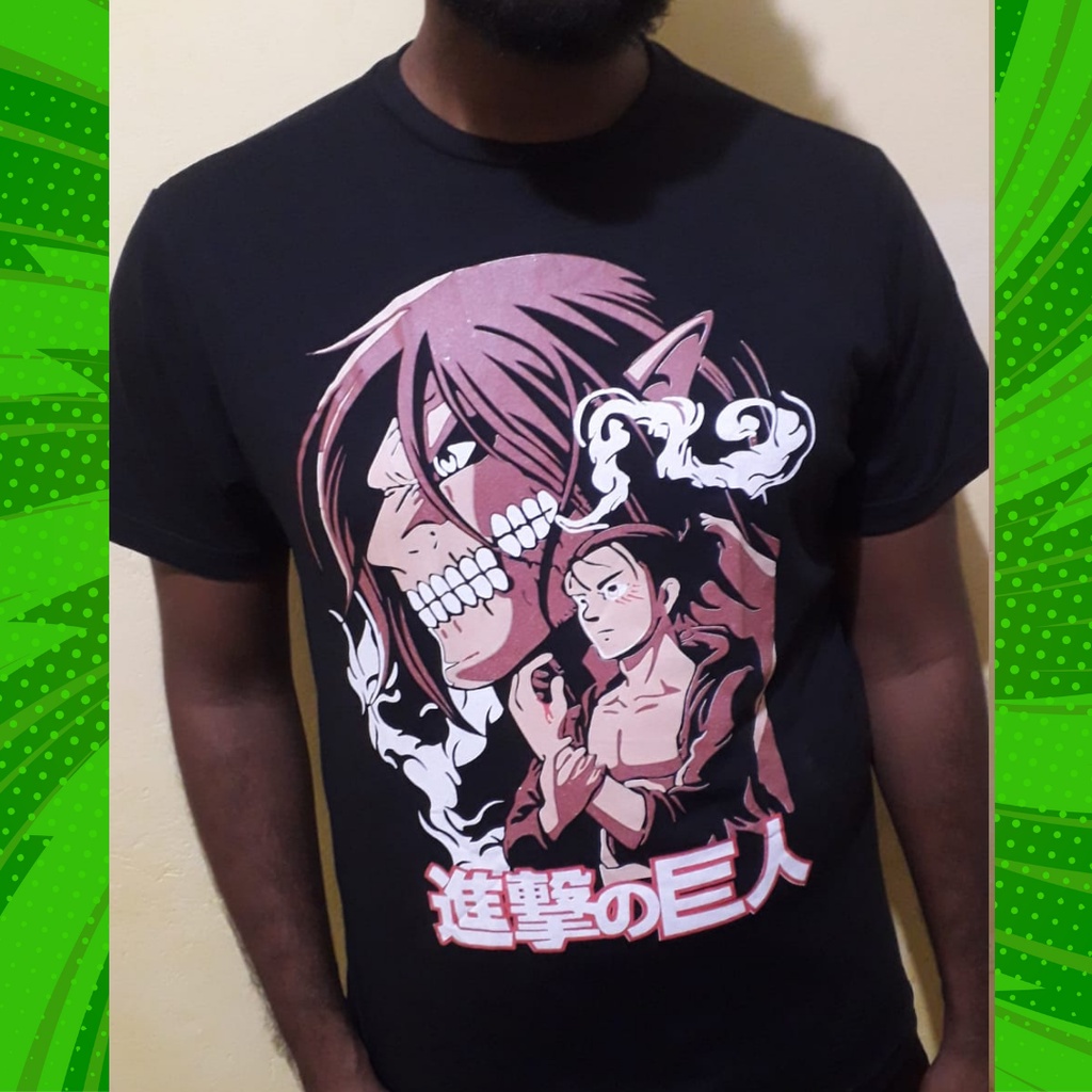 camisa Eren Yagger Attack on titan, Anime | Shopee Brasil