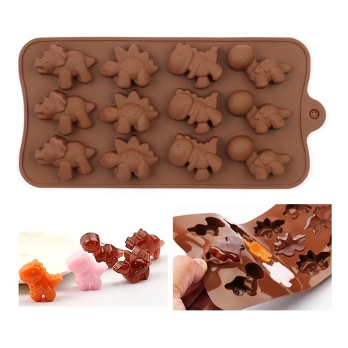 Forma Forminha De Silicone Dinossauro Chocolate Gelo Doces Sabonete