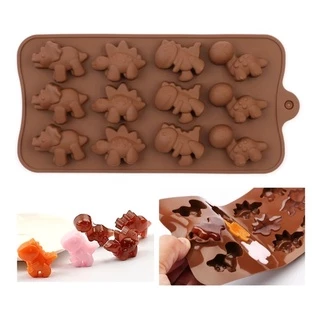 Forma Forminha De Silicone Dinossauro Chocolate Gelo Doces Sabonete
