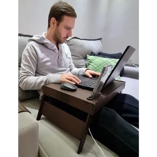 Apoio De Notebook Com Abertura com Ventilação Para Cama Multiuso Grande