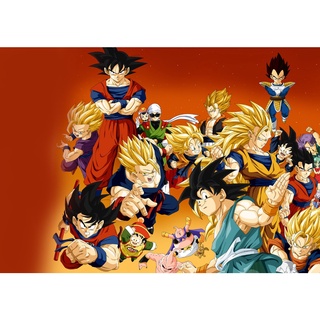 Poster A4 Goku e as esferas do dragão