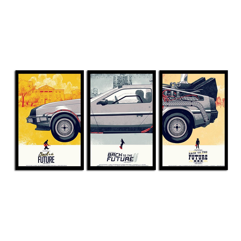 Kit 3 Placas Quadros Decorativos Para Sala Quarto Geek Nerd Back To The Future