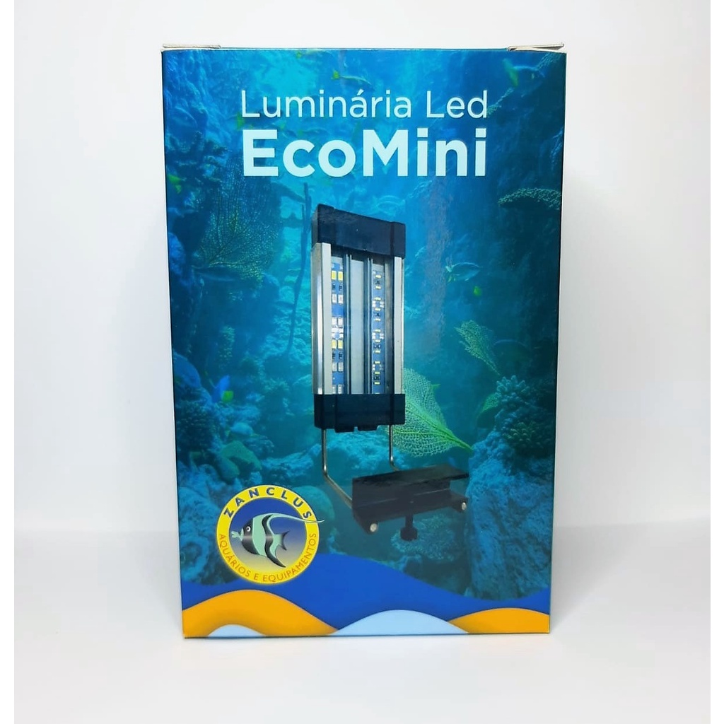 Luminaria Led De Aquario Eco Mini S15 Zanclus Branco + B A V Shopee