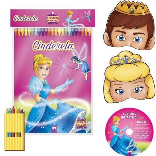 Kit Livro Infantil Aprender E Divertir Disney - Princesas - 4 Livros De  Colorir + Máscara + Jogo Da Memória