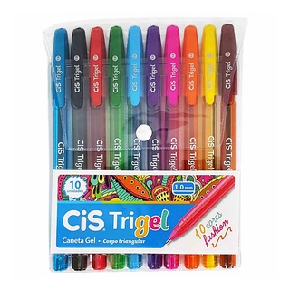 Caneta CIS Trigel Fashion kit 10 cores