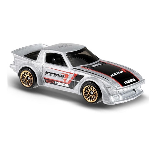 Hot Wheels Mazda RX-7 Die-Cast Car – 1:64 Scale, Silver, For Kids & Collectors