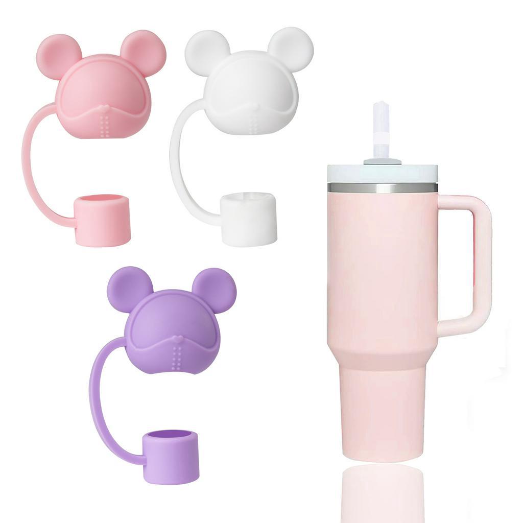 Novo produto Tampa de Palha de Urso Tampa de Palha de Gelo Tampa de Palha de Silicone de Grau Alimentício Tampa de Palha de 10mm à Prova de Pó