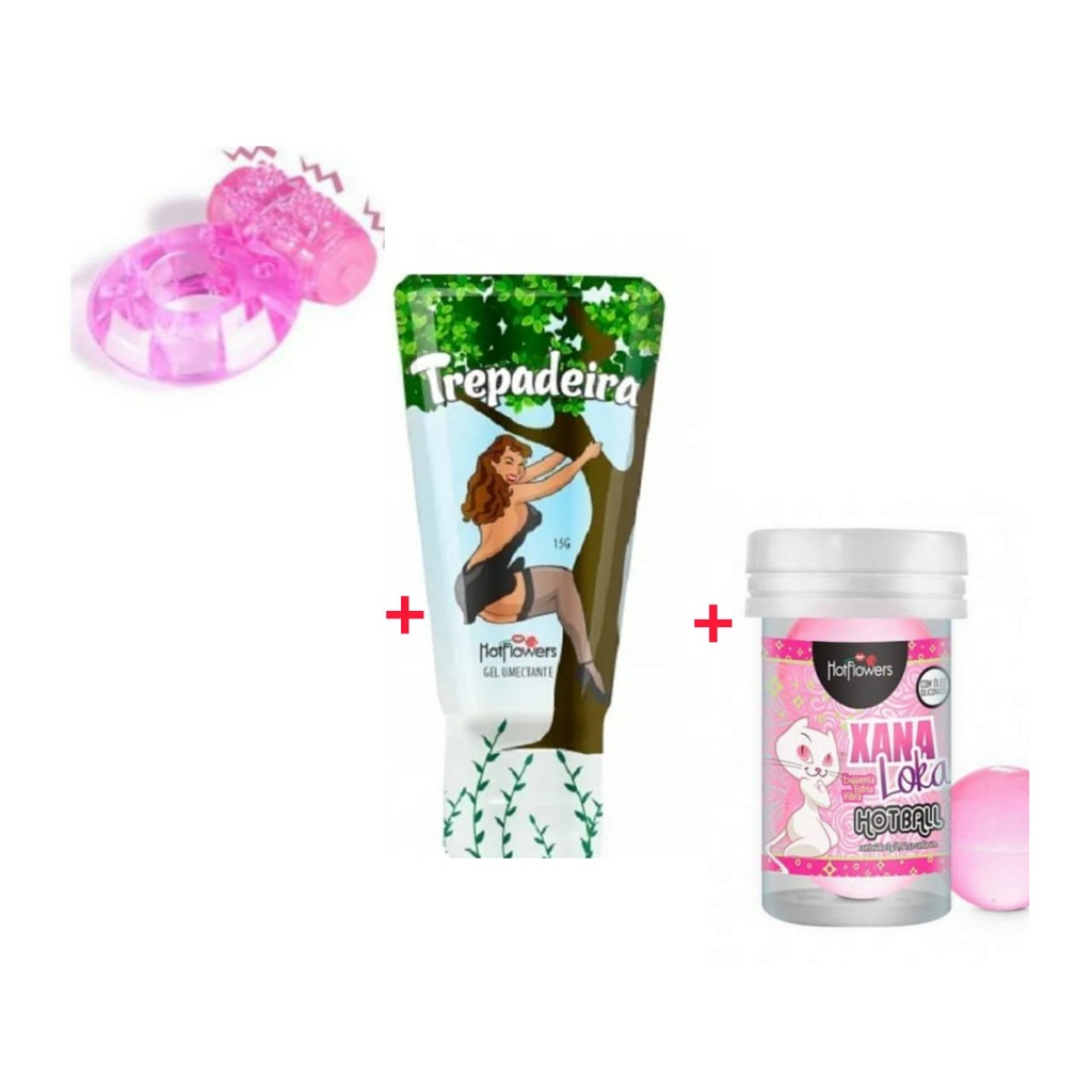 Kit Sex Shop Anel Peniano Com Vibro Gel Hotflowers Trepadeira Hot Ball Xanaloka Shopee Brasil 6179