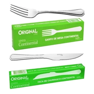 Jogo Garfo Faca Inox 24 Pecas Bar/restaurante Bufffet