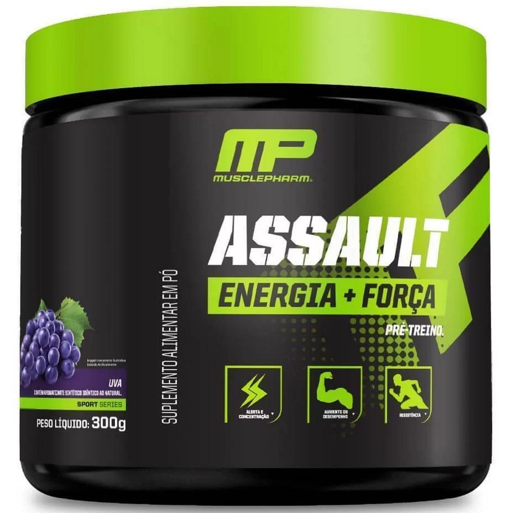 Pre Treino Assault Sport - Uva - (300g) - Muscle Pharm | Shopee Brasil