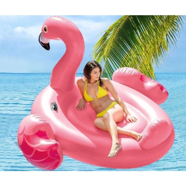 Boia inflável Flamingo Piscina Praia Intex 142cm