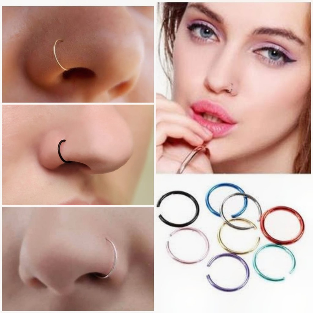 Piercing Argolinha Nariz Aço Cirúrgico Cartilagem Hélix Piercing com