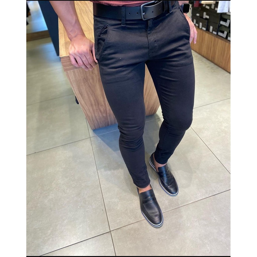 Calça Alfaiataria de Sarja Super Skinny com Elastano ALFAIATARIA