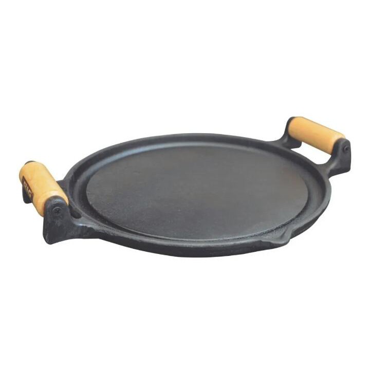 Bifeteira chapa bistequeira redonda lisa com 2 alças 24cm