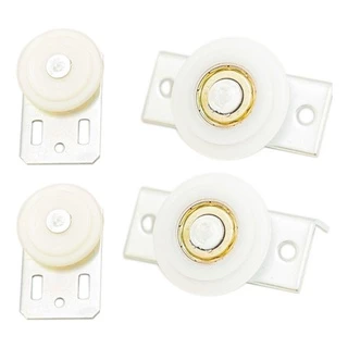 Kit pratico com roldana e guia para porta de correr de guarda roupa 1 porta 30 kilos