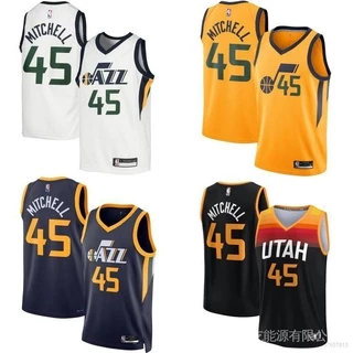 2022 N-BA Jersey Utah Jazz No . 45 Mitchell Camisa Clássica Colete Esportivo Edição Comemorativa Plus size Atacado Conta