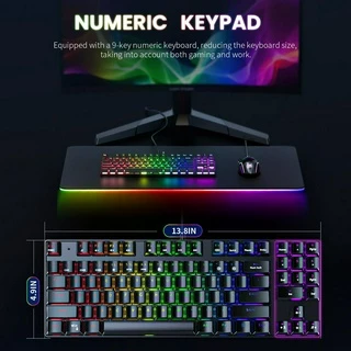 ONIKUMA Teclado Mecânico De Jogo G26 + Rato CW905 Com Iluminação RGB