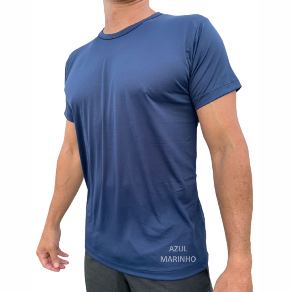 Camisa UV Masculina Com Proteção Solar Sport Fit Marinho