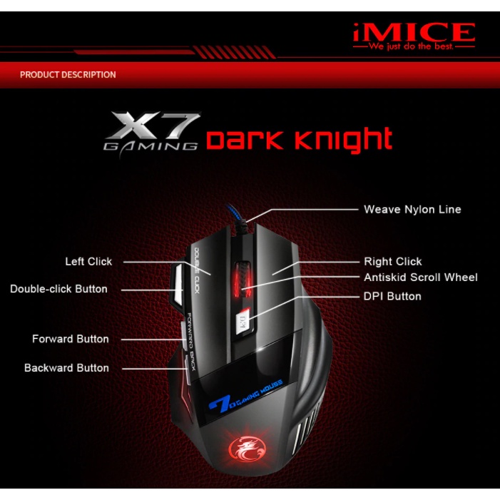 Mouse Gamer Imice X7 GAMING MOUSE Shopee Brasil
