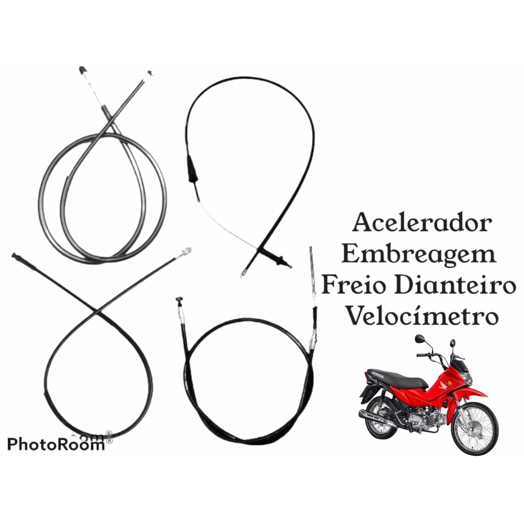 Kit Cabos Acelerador+freio+velocimetro+emb Pop 100 07-15