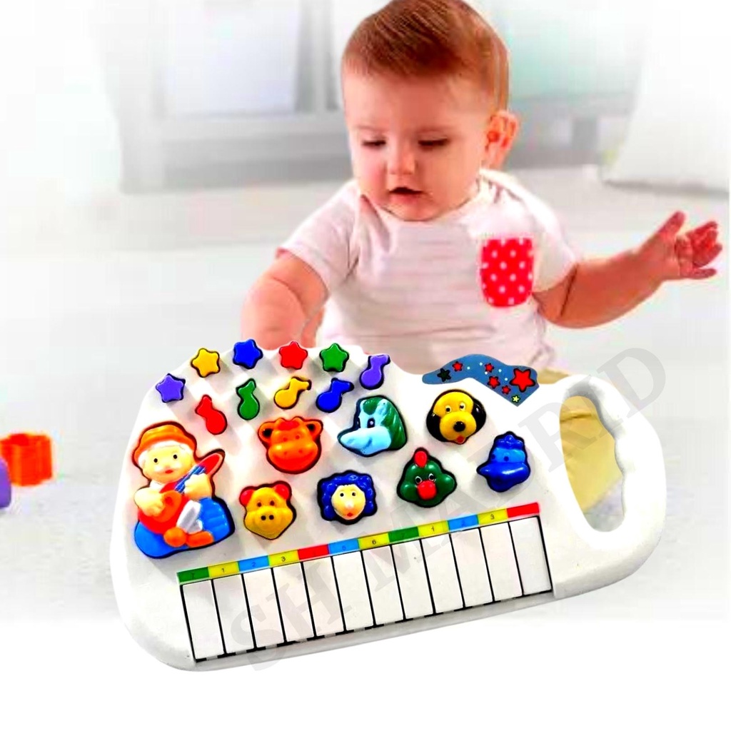 Piano Musical Infantil - Animais - Rosa - 6408 - Braskit - Real