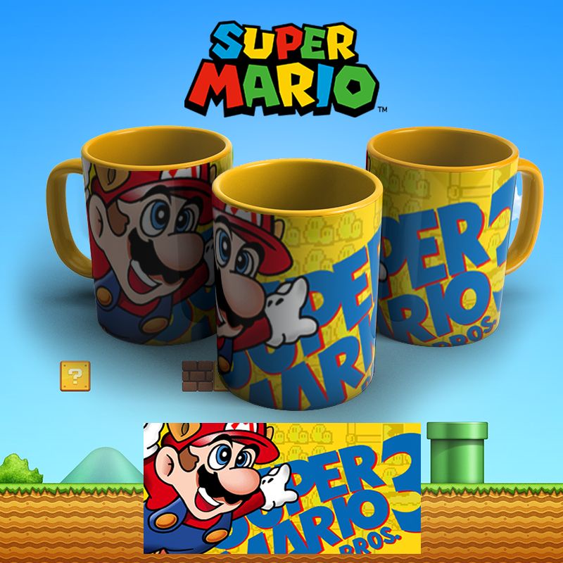 Caneca 3d Mário Super Mario Bros Game - Copo - Loja Coisaria