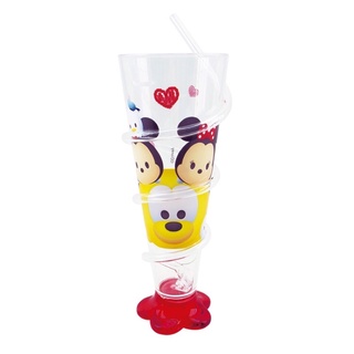 Copo Cone Vermelho Com Canudo Mickey & Minnie 250ml - Disney