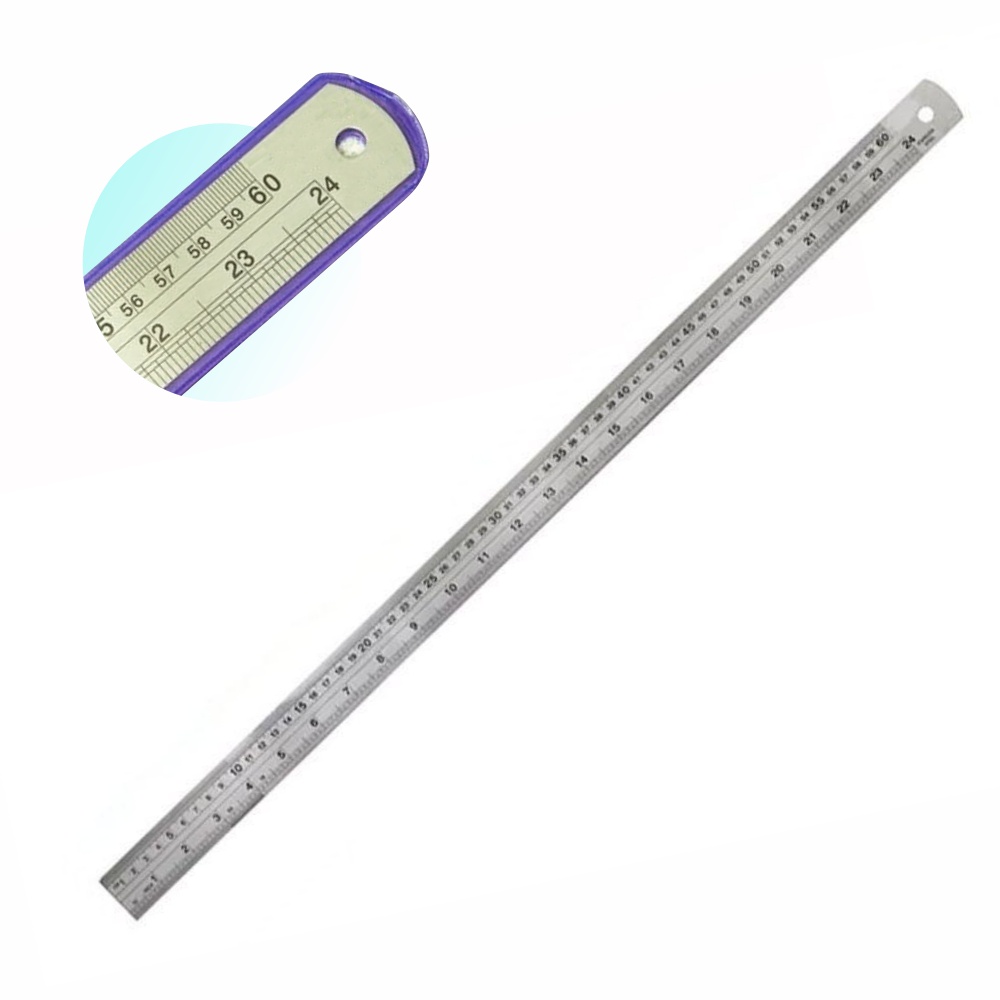 Régua Aço Inox Metal Medidas Em Centímetros E Milímetros | Shopee Brasil