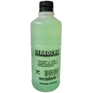Tira Ferrugem 500ml Ferrocril Remove Ferrugem de Ferro Metais em Geral Portão Corrente Pregos Parafusos