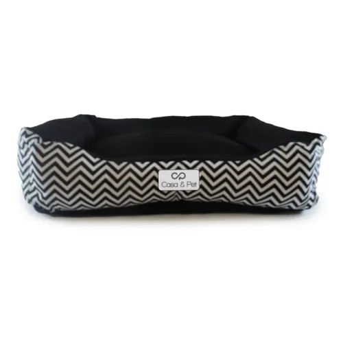 Cama Caminha Pet Para Cachorro E Gato CHEVRON PRETO P 50x40