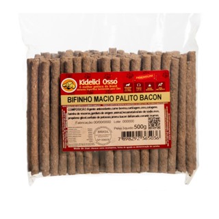 Bifinho Macio Palito - Kidelici Osso - Sabor Bacon - 500g em Oferta na Shopee