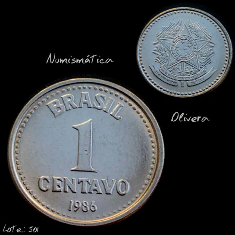 Moeda antiga 1 centavo 1986 - Brasil | Shopee Brasil