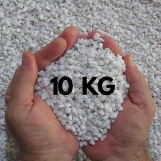 Pedra Branca 10kg Decoração Vasos de Plantas Aquário Jardim