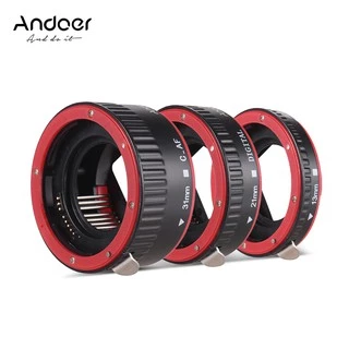 PR*Andoer Portable Auto Focus AF Macro Extension Tube Adapter Ring (13mm +21mm +31mm) for Canon EOS EF EF-S Mount Lens f