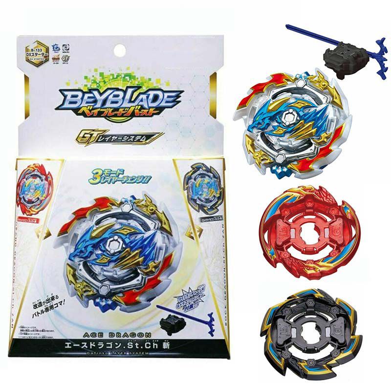 Beyblade Burst 3 Em 1 B-133 Gt Dx Starter Ace Dragon.St.Ch Zan Com