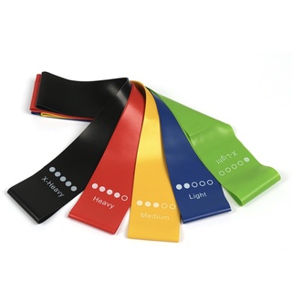 Kit 5 Faixa elástica Mini Band Fisioterapia Multifuncional Crossfit, Fanwix