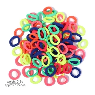 60 Pçs/Set Colorido Hairband Para Meninas Cores Sólidas Elástico Rabo De Cavalo Laços De Cabelo Scrunchies Elásticos Faixas Crianças Headwear