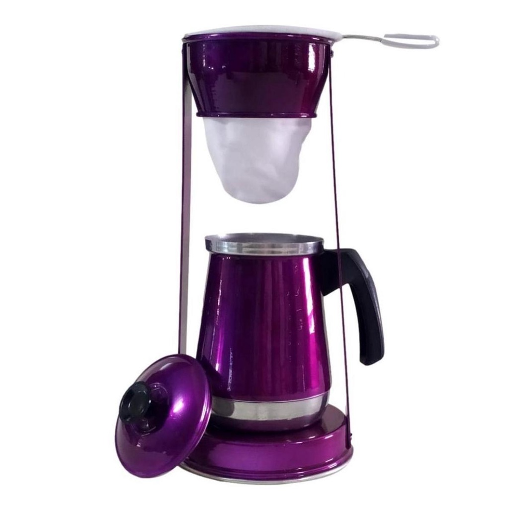 Bule Com Mancebo Coador De Café Colorido Retro Em Alumínio | Shopee Brasil