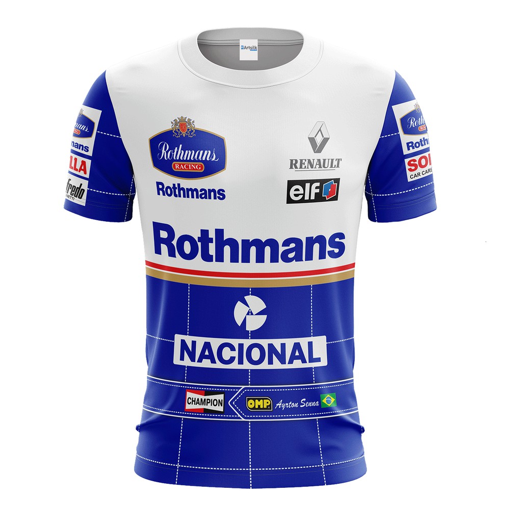 Camiseta Ayrton Senna - Formula 1 - Williams 1993 - Dry Fit Sport