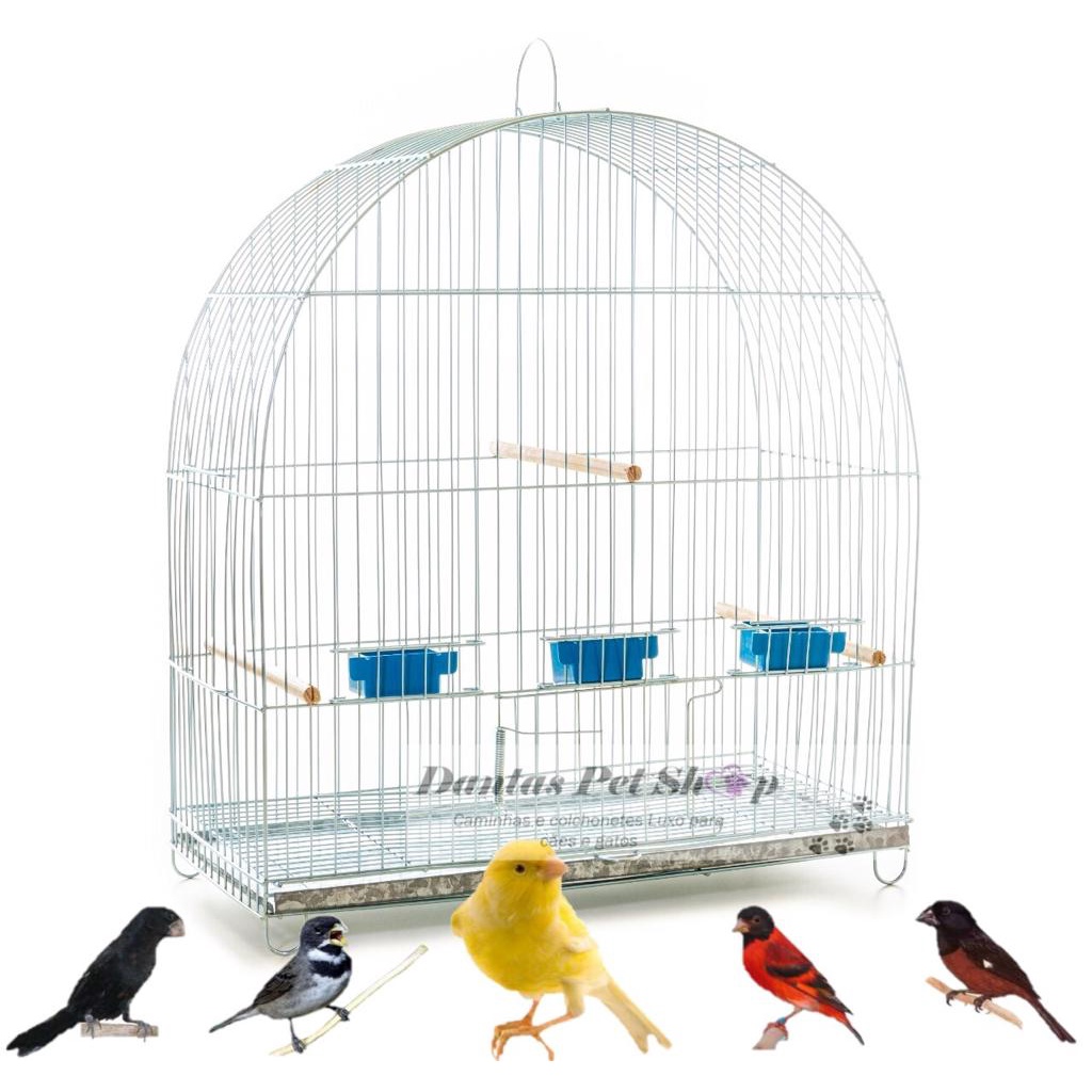 Gaiola Arco N.o 7 Bicudo Canário Zincada Para Criador 45x47x25cm -G12