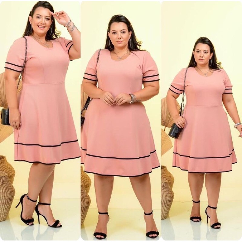 Roupa evangelica hot sale plus size