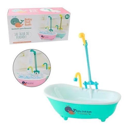 Banheira Para Boneca Com Chuveiro Baby Doll Bath A Pilha Verde Shopee Brasil