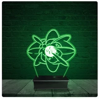 Luminária Abajur Acrílico Led - Planeta Átomo