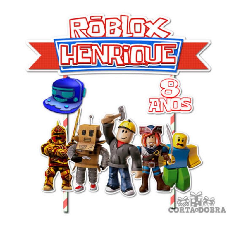 bolo do roblox de 8 anos