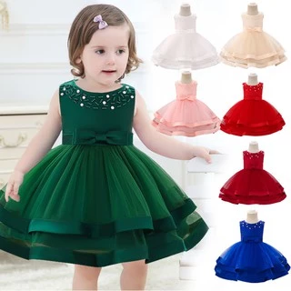 Uhome Vestido De Princesa Infantil Feminino Para 1 Anos/Festa De Aniversário/Recém-Nascidos