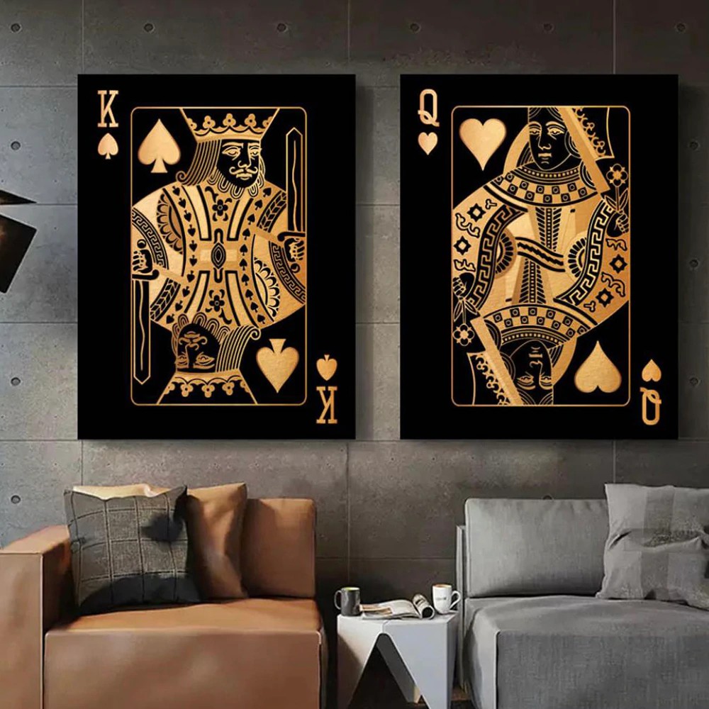 Quadros Decorativos Jogo Xadrez Rei Rainha